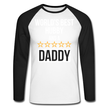 Geschenk für Ehemann Langarmshirt - Weltbester Ehemann und Fünf-Sterne-Papa
