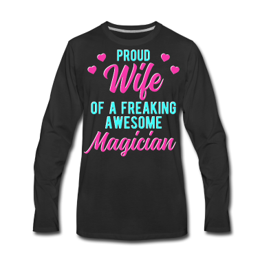 Geschenk für Ehemann Langarmshirt - Lustiger Zauberer Ehemann Phrase Geschenk für