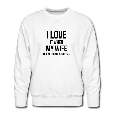 Geschenk für Ehemann Pullover - Ich liebe meine Frau Lustiges MotorradGeschenk für Ehemann