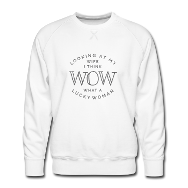 Geschenk für Ehemann Pullover - Frau Lucky Woman Geschenk für Ehemann Vater von