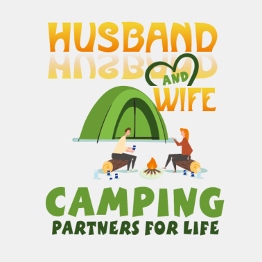 Motiv Ehemann und Frau Campingpartner für das Leben