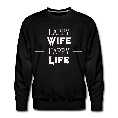 Geschenk für Ehemann Pullover - Happy Wife Happy Life - Geschenk für Ehemänner