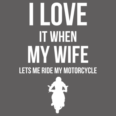 Motiv Ich liebe meine Frau lustiges Motorradgeschenk für Ehemann