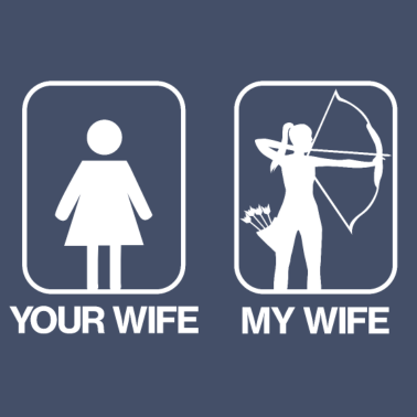 Motiv Bogenschiessen Frau - Geschenk für den Ehemann