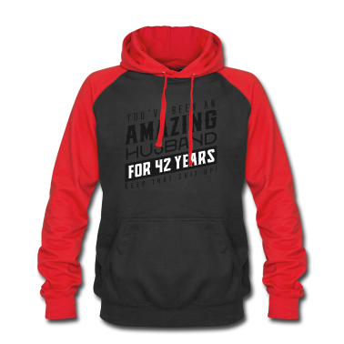 Geschenk für Ehemann Hoodie - Sie sind seit 42 Jahren ein erstaunlicher Ehemann