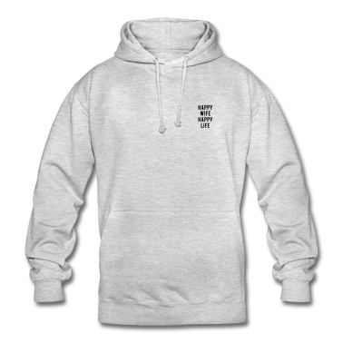Geschenk für Ehemann Hoodie - happy wife happy life – für Ehemann / Ehefrau