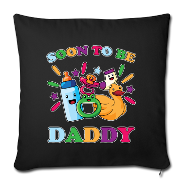 Geschenk für Ehemann Kissenbezug - Baby Vater Schwangerschaft Spruch Papa Geschenk