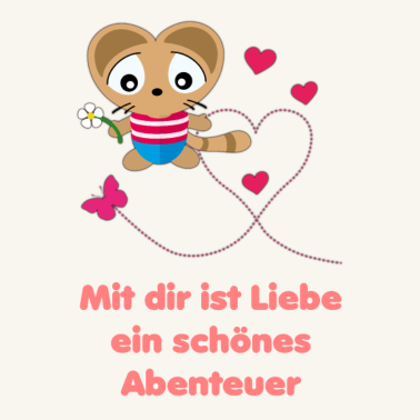 Motiv Liebesspruch für Ehemann mit Katze Kuku