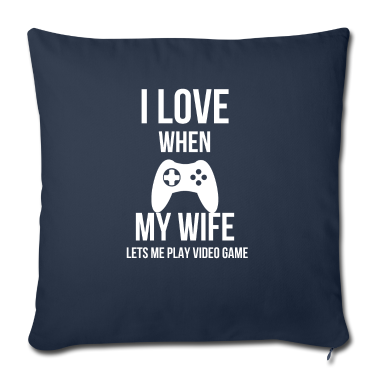 Geschenk für Ehemann Kissenbezug - Ich liebe meine Frau lustiges Spielergeschenk für Ehemann