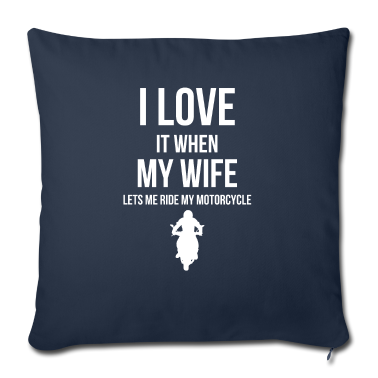 Geschenk für Ehemann Kissenbezug - Ich liebe meine Frau lustiges Motorradgeschenk für Ehemann