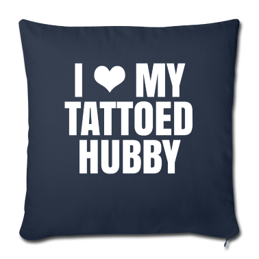 Geschenk für Ehemann Kissenbezug - I Love My Tattooed Hubby - Geschenk für Ehemann