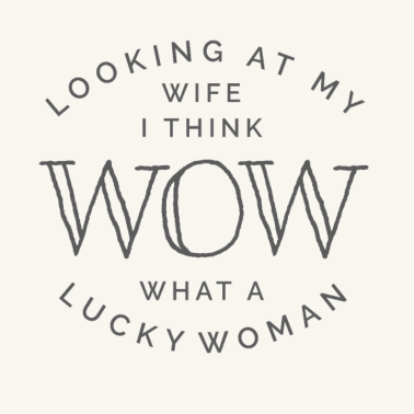 Motiv Frau Lucky Woman Geschenk für Ehemann Vater von