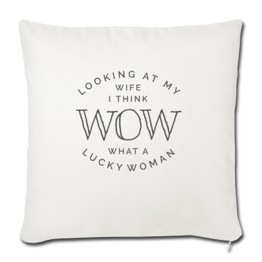 Geschenk für Ehemann Kissenbezug - Frau Lucky Woman Geschenk für Ehemann Vater von