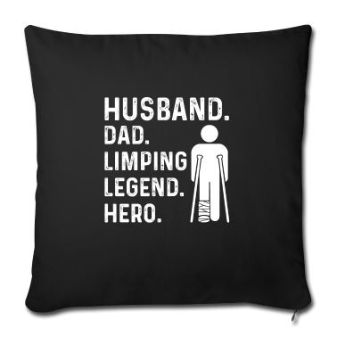 Geschenk für Ehemann Kissenbezug - Gipsbein Spruch für deinen Ehemann mit einem