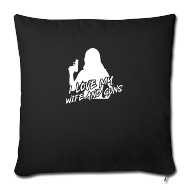 Geschenk für Ehemann Kissenbezug - Liebe meine Frau und Waffen Design für Ehemänner