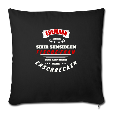 Geschenk für Ehemann Kissenbezug - Ehemann von Fische Frau-Sternzeichen Fisch T-Shirt
