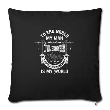 Geschenk für Ehemann Kissenbezug - Mein Mann Bauingenieur ist mein Ehemann