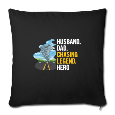 Geschenk für Ehemann Kissenbezug - Meteorologie Spruch für deinen Sturmjäger Ehemann
