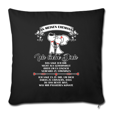 Geschenk für Ehemann Kissenbezug - Ich liebe dich - Ehemann