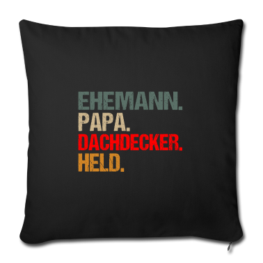Geschenk für Ehemann Kissenbezug - Dachdecker für Ehemann Papa Held Spruch Retro