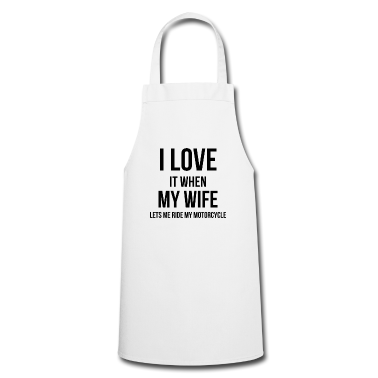 Geschenk für Ehemann Schürze - Ich liebe meine Frau Lustiges MotorradGeschenk für Ehemann