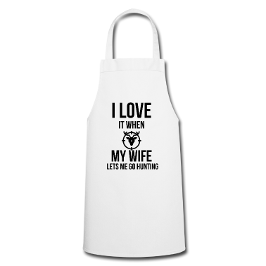 Geschenk für Ehemann Schürze - Ich liebe meine Frau Lustige Hirschjagd Geschenk für Ehemann