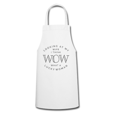 Geschenk für Ehemann Schürze - Frau Lucky Woman Geschenk für Ehemann Vater von