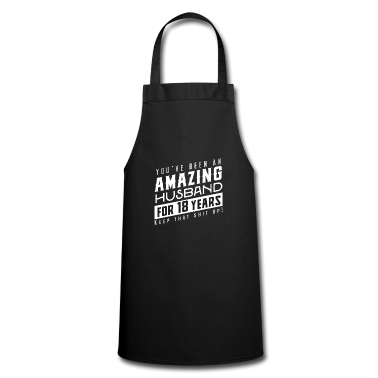 Geschenk für Ehemann Schürze - Sie sind seit 18 Jahren ein erstaunlicher Ehemann