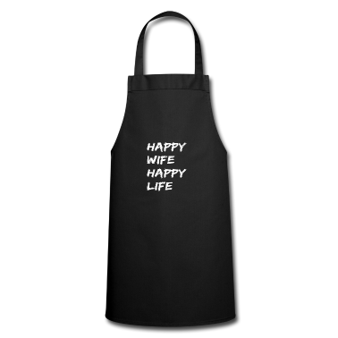 Geschenk für Ehemann Schürze - Happy Wife Happy Life Geschenk für gute Ehemänner