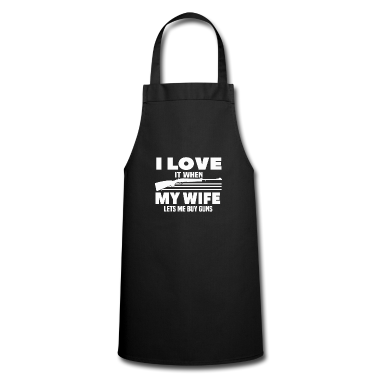 Geschenk für Ehemann Schürze - Lustiger Ehemann Waffenliebhaber Geschenkidee