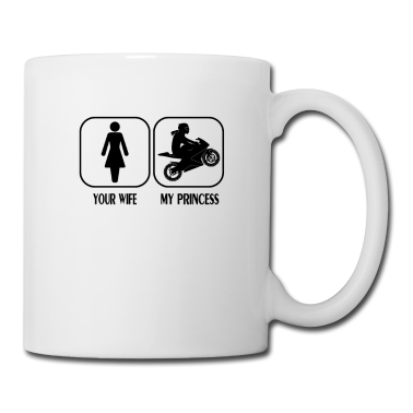 Geschenk für Ehemann Tasse - Biker Frau Design für Ehemann