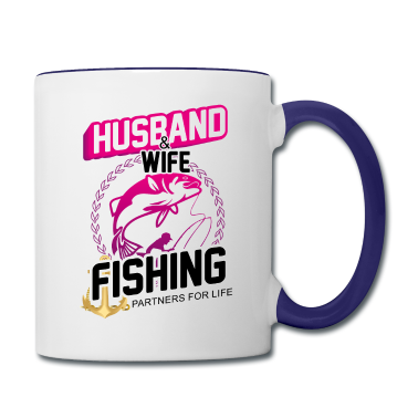 Geschenk für Ehemann Tasse - Ehemann Ehefrau Fischereipartner für das Leben