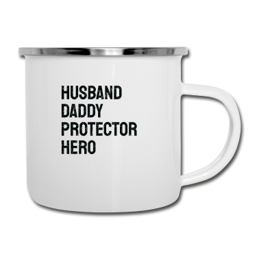 Geschenk für Ehemann Emaille Tasse - Ehemann Vatertagsgeschenk, Herrengeschenk für Ehemann, S.