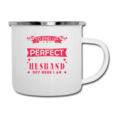 Geschenk für Ehemann Emaille Tasse - Perfekter Ehemann Fantastische Geschenkidee für Ehemann von