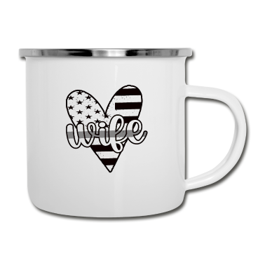 Geschenk für Ehemann Emaille Tasse - Ehefrau Justizvollzugsbeamter Frau Gefängniswärter