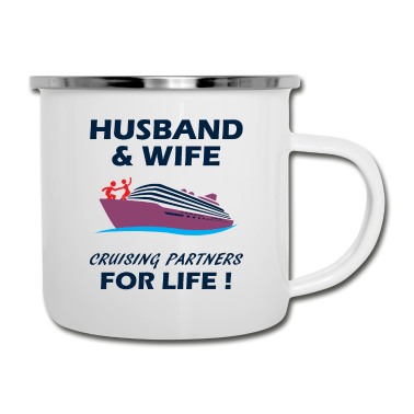 Geschenk für Ehemann Emaille Tasse - Geschenk für Ehemann und Ehefrau-Kreuzfahrtpartner