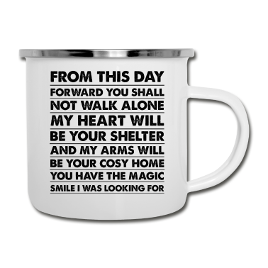 Geschenk für Ehemann Emaille Tasse - Geschenke für Ehemann, Ehefrau, Freund oder Freundin