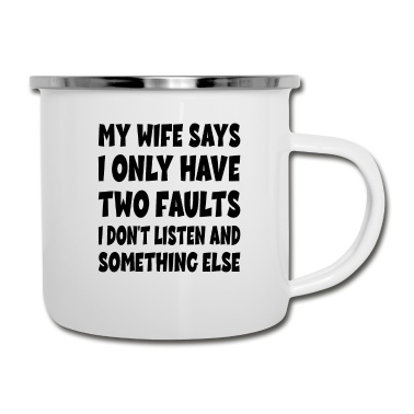 Geschenk für Ehemann Emaille Tasse - Ehefrauen Witz Geschenk für Ehemänner