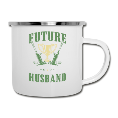 Geschenk für Ehemann Emaille Tasse - Lustiges Trophäe Pokal für Ehemann Geschenke Shirt
