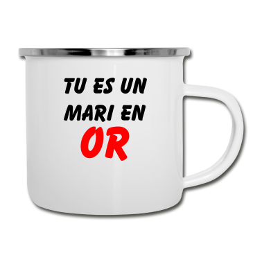 Geschenk für Ehemann Emaille Tasse - Ehemann oder