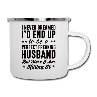 Geschenk für Ehemann Emaille Tasse - Ehemann