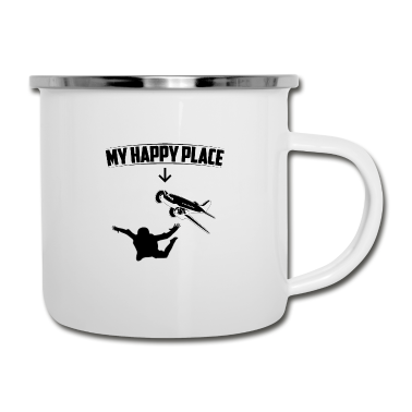 Geschenk für Ehemann Emaille Tasse - Skydiving Geschenkidee | Skydiver Skydive Sport