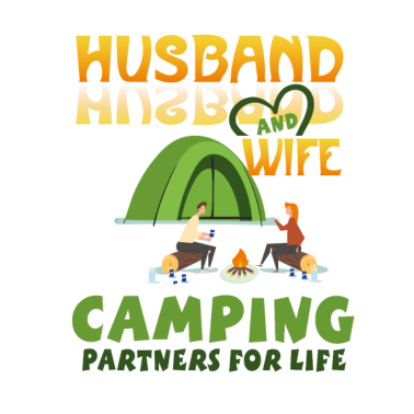 Motiv Ehemann und Frau Campingpartner für das Leben