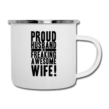 Geschenk für Ehemann Emaille Tasse - STOLZER EHEMANN! DESIGN FÜR LIEBENDE MÄNNER