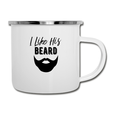 Geschenk für Ehemann Emaille Tasse - Ich mag seinen Bartentwurf, bärtiges Geschenk des Ehemanns