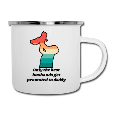 Geschenk für Ehemann Emaille Tasse - Nur Die Besten Ehemänner Werden Nach Papa