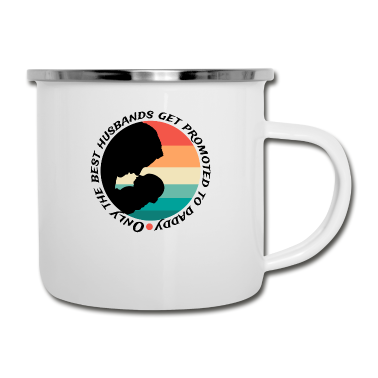 Geschenk für Ehemann Emaille Tasse - Nur Die Besten Ehemänner Werden Nach Papa