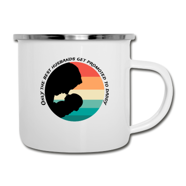 Geschenk für Ehemann Emaille Tasse - Nur Die Besten Ehemänner Werden Nach Papa