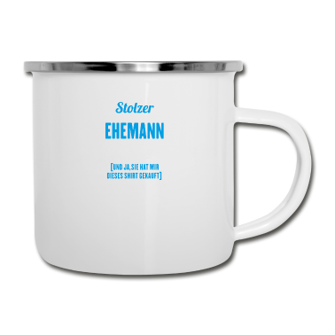 Geschenk für Ehemann Emaille Tasse - Stolzer Ehemann