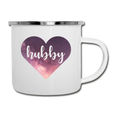 Geschenk für Ehemann Emaille Tasse - Ehemann Galaxy Herz